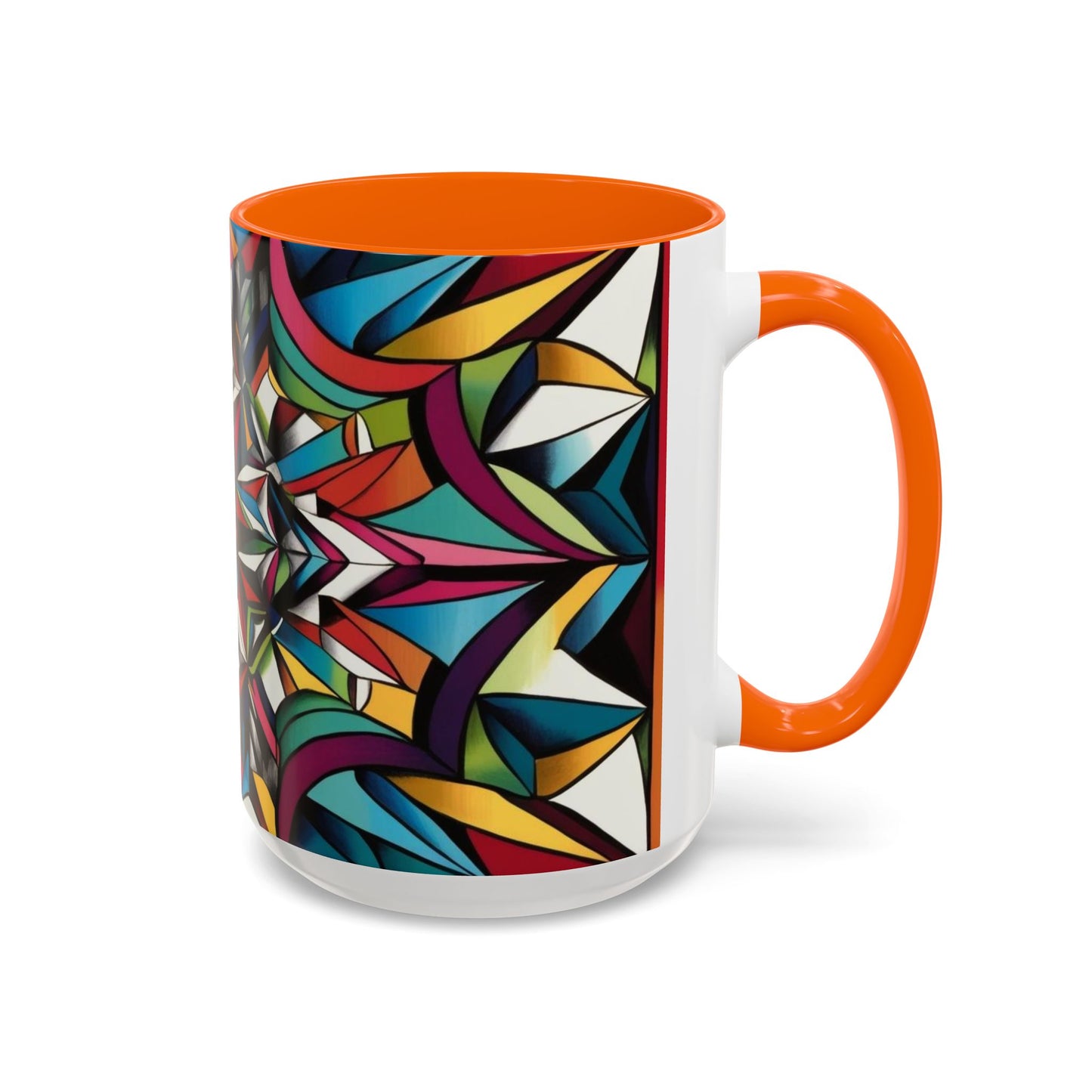Optical Illusion Accent Mug – Ceramic Coffee Cup