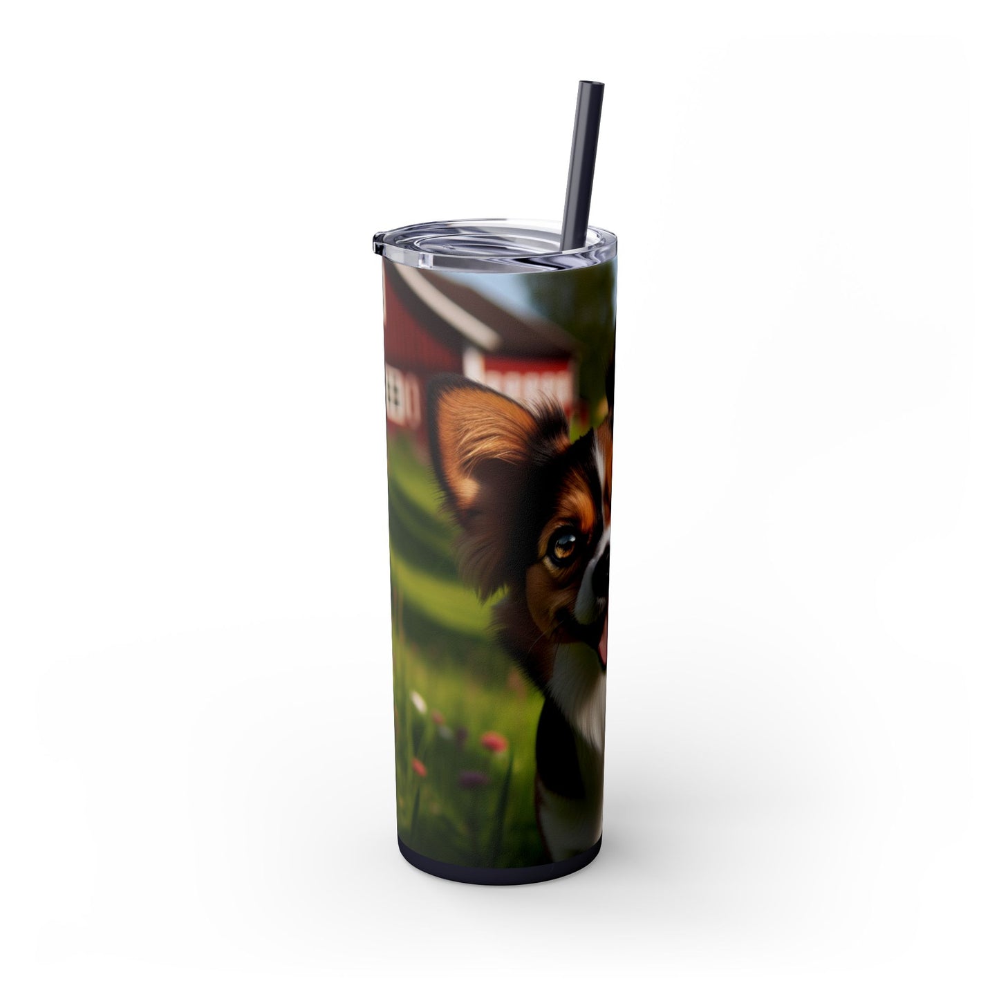 Skinny Tumbler with Straw – 20 oz Stainless Steel Cup