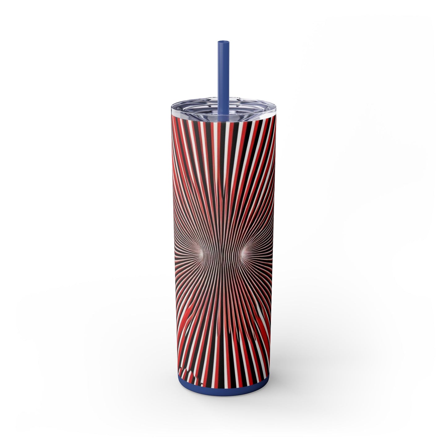 Optical Illusion Skinny Tumbler with Straw, 20oz