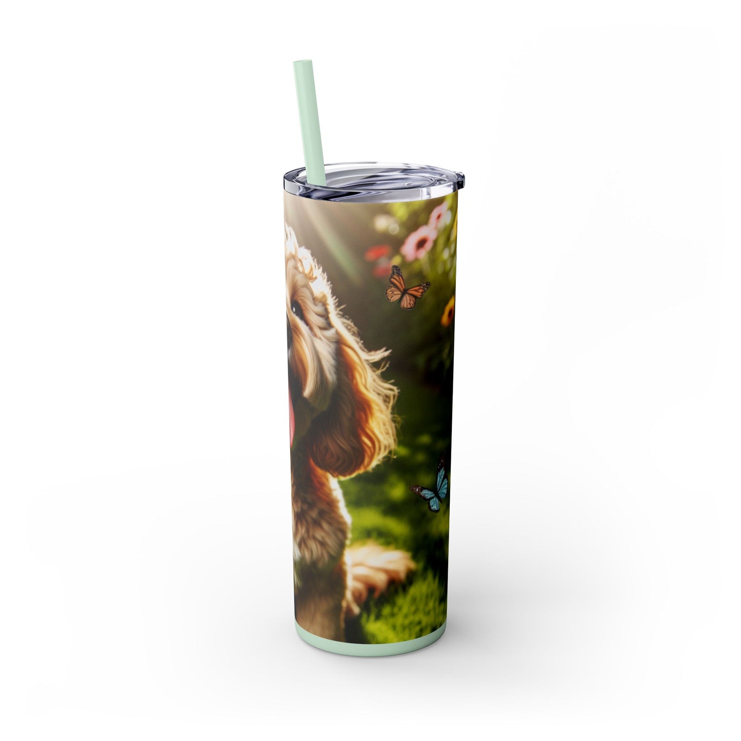 Skinny Tumbler with Straw – 20 oz Stainless Steel Cup