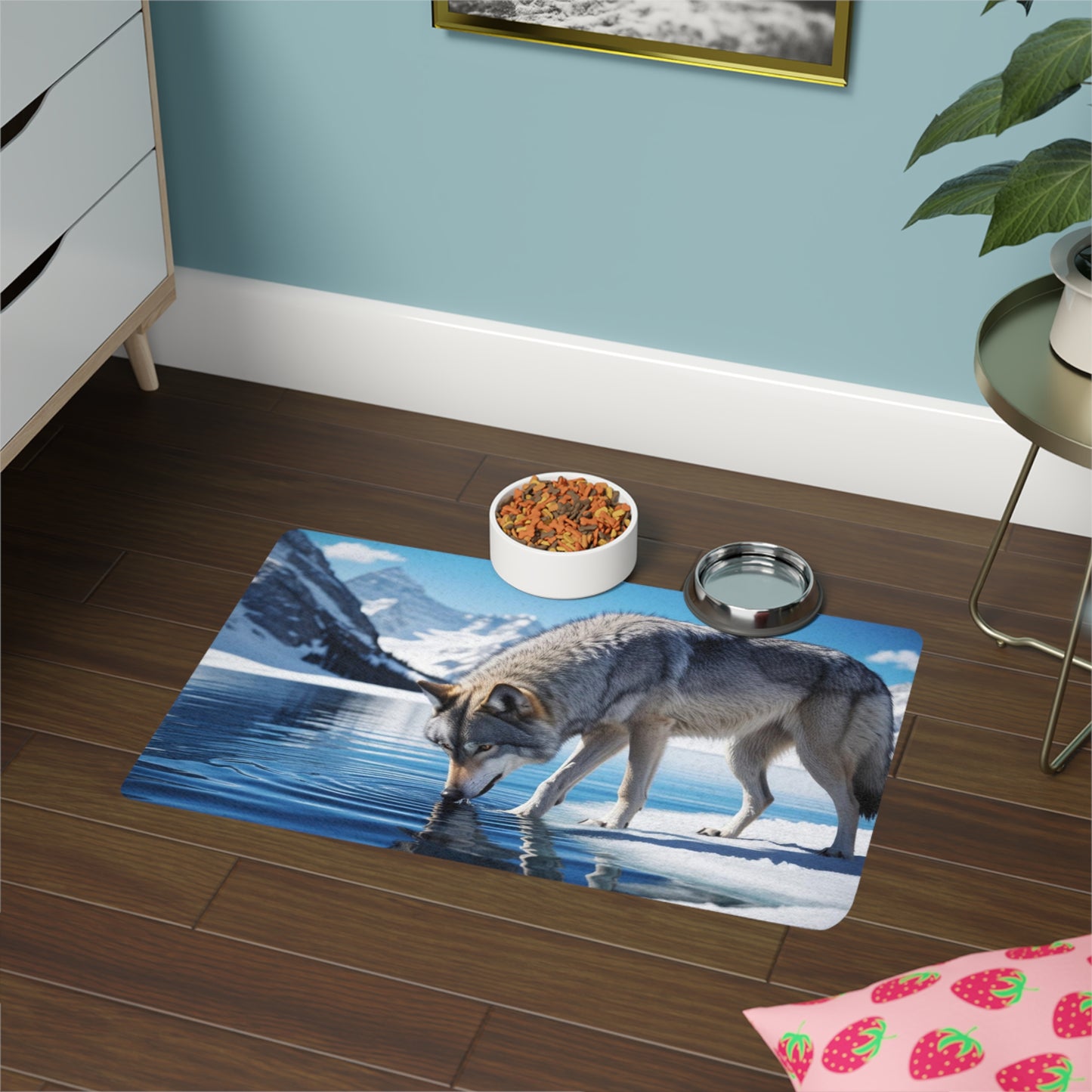 Pet Food Mat (12x18) - Wolf