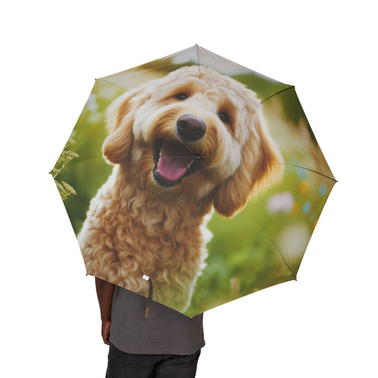 Labradoodle Semi-Automatic Foldable Umbrella