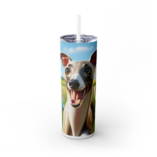 Whippet Skinny Tumbler with Straw, 20oz