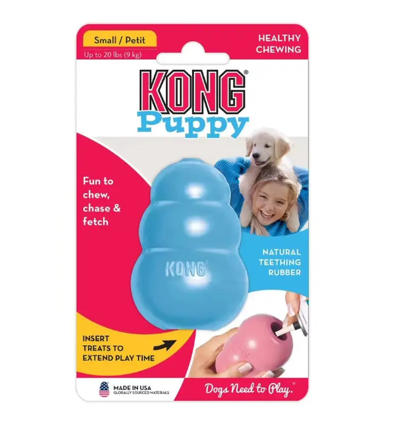 Jouet à mâcher en caoutchouc naturel pour chiot, idéal pour la dentition, avec friandises au choix (tailles XS à L).