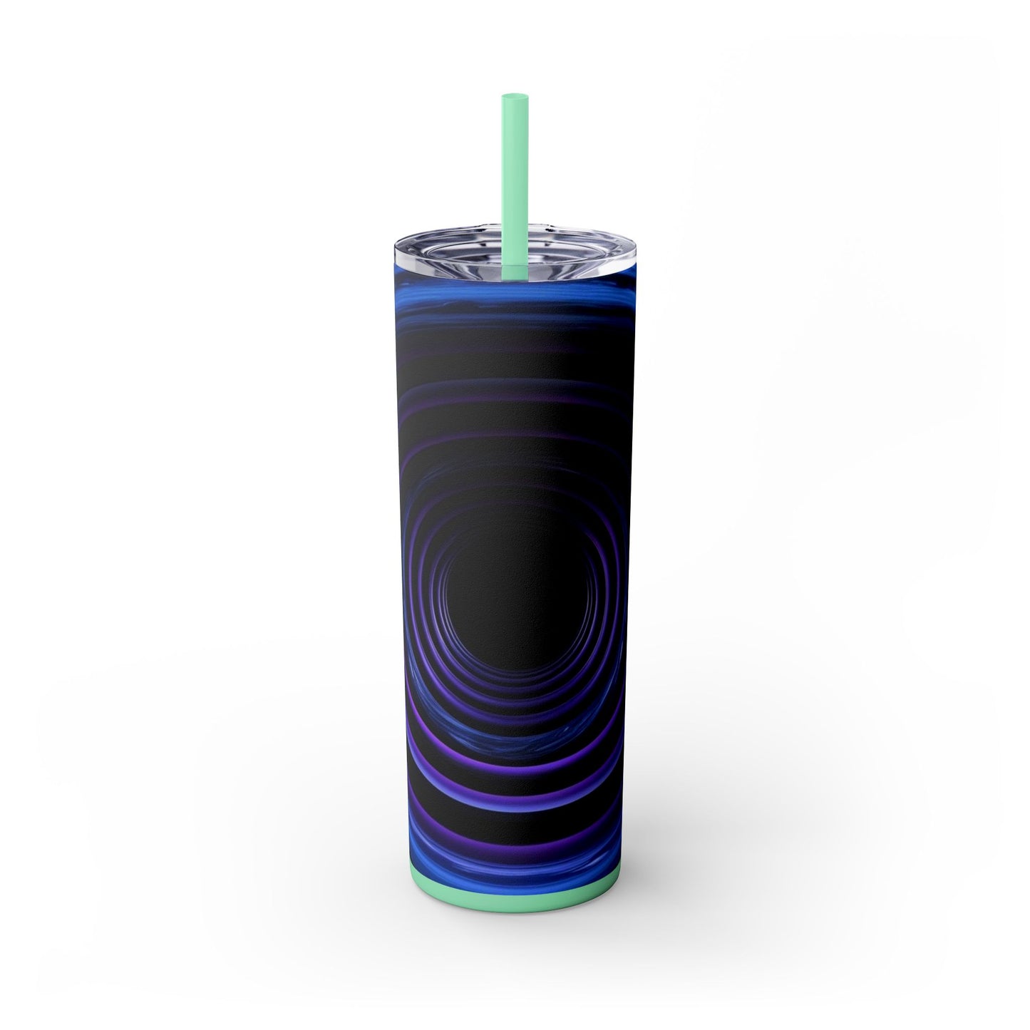 Optical Illusion Skinny Tumbler with Straw, 20oz