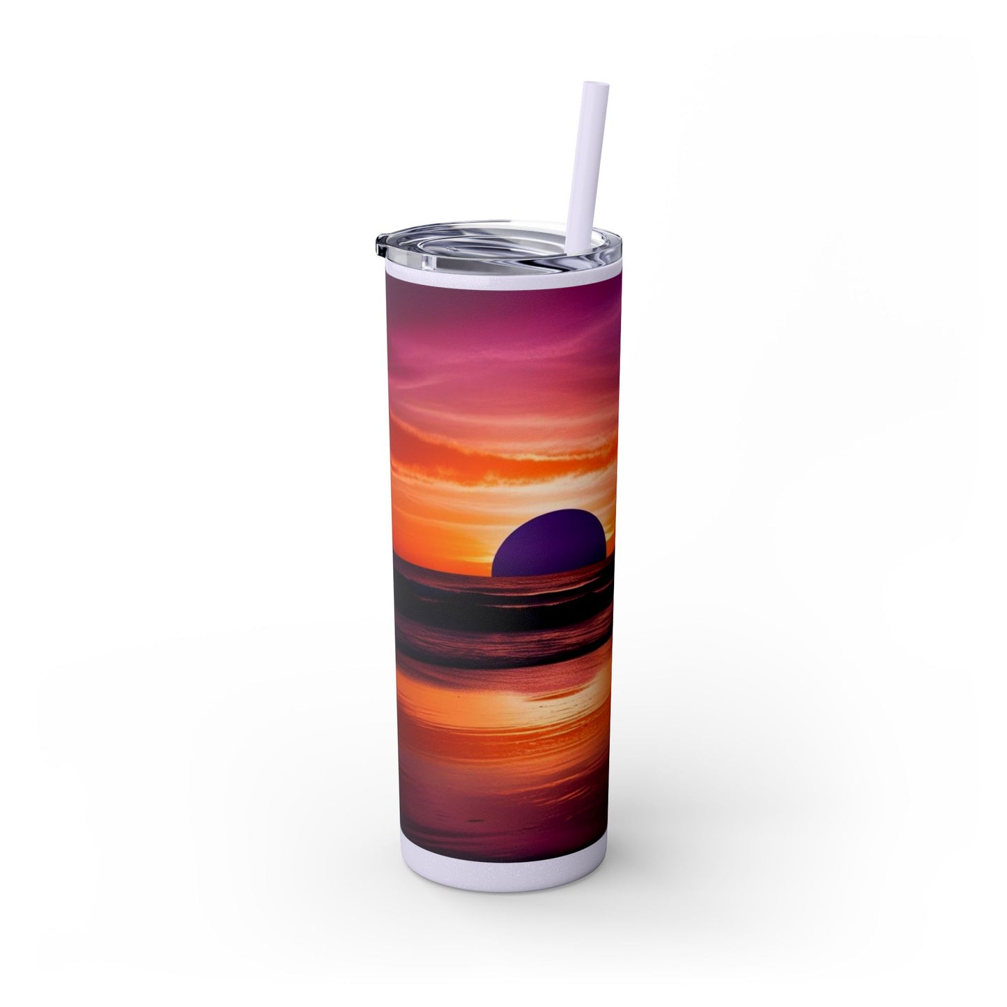 Brilliant Sunrise Skinny Tumbler with Straw, 20oz