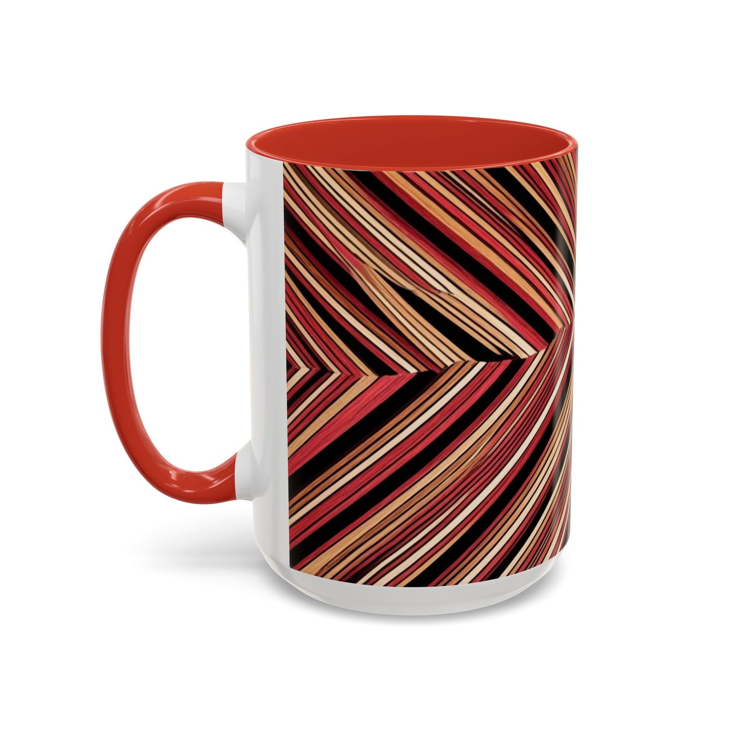 Optical Illusion Accent Mug – Ceramic Coffee Cup