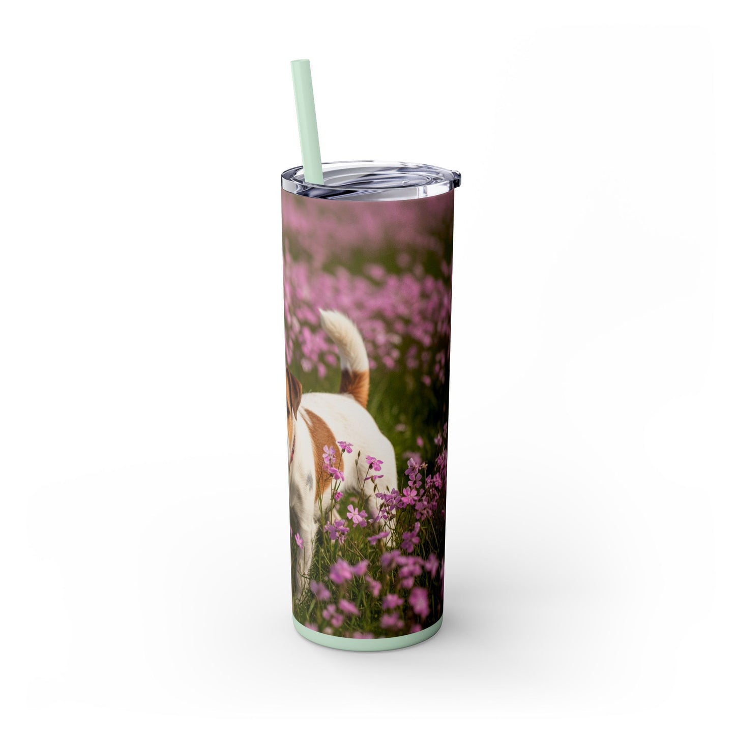 Parson Russell Terrier Skinny Tumbler with Straw, 20oz