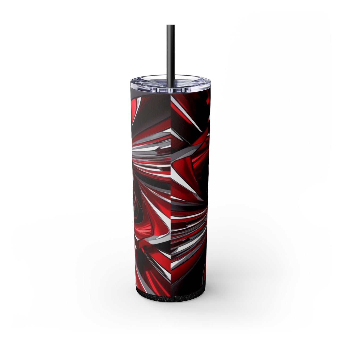 Optical Illusion Skinny Tumbler with Straw, 20oz