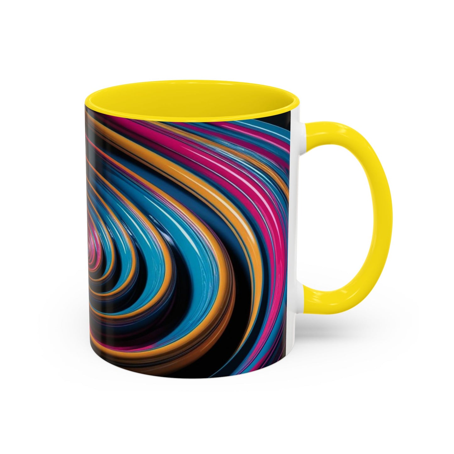 Optical Illusion Accent Mug – Ceramic Coffee Cup