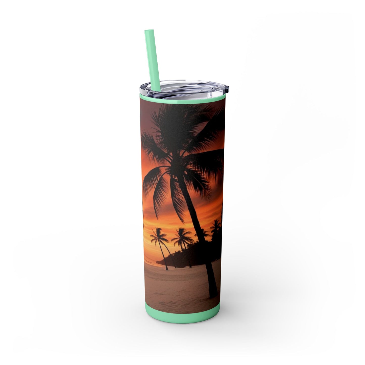 Brilliant Sunrise Skinny Tumbler with Straw, 20oz