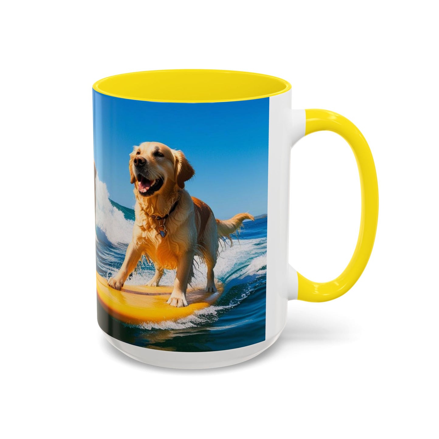 Mug à café Surf Dogs Accent - Cadeau idéal pour les amoureux des chiens