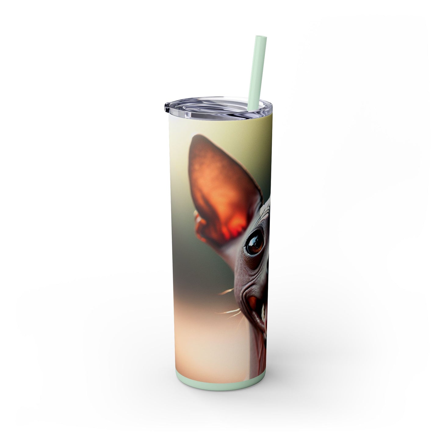 Xoloitzcuintli Skinny Tumbler with Straw, 20oz