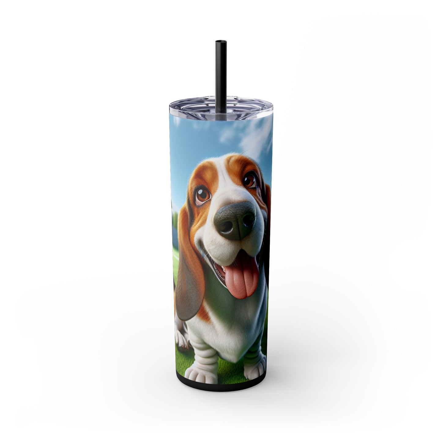 Basset Hound Tumbler with Straw, 20oz
