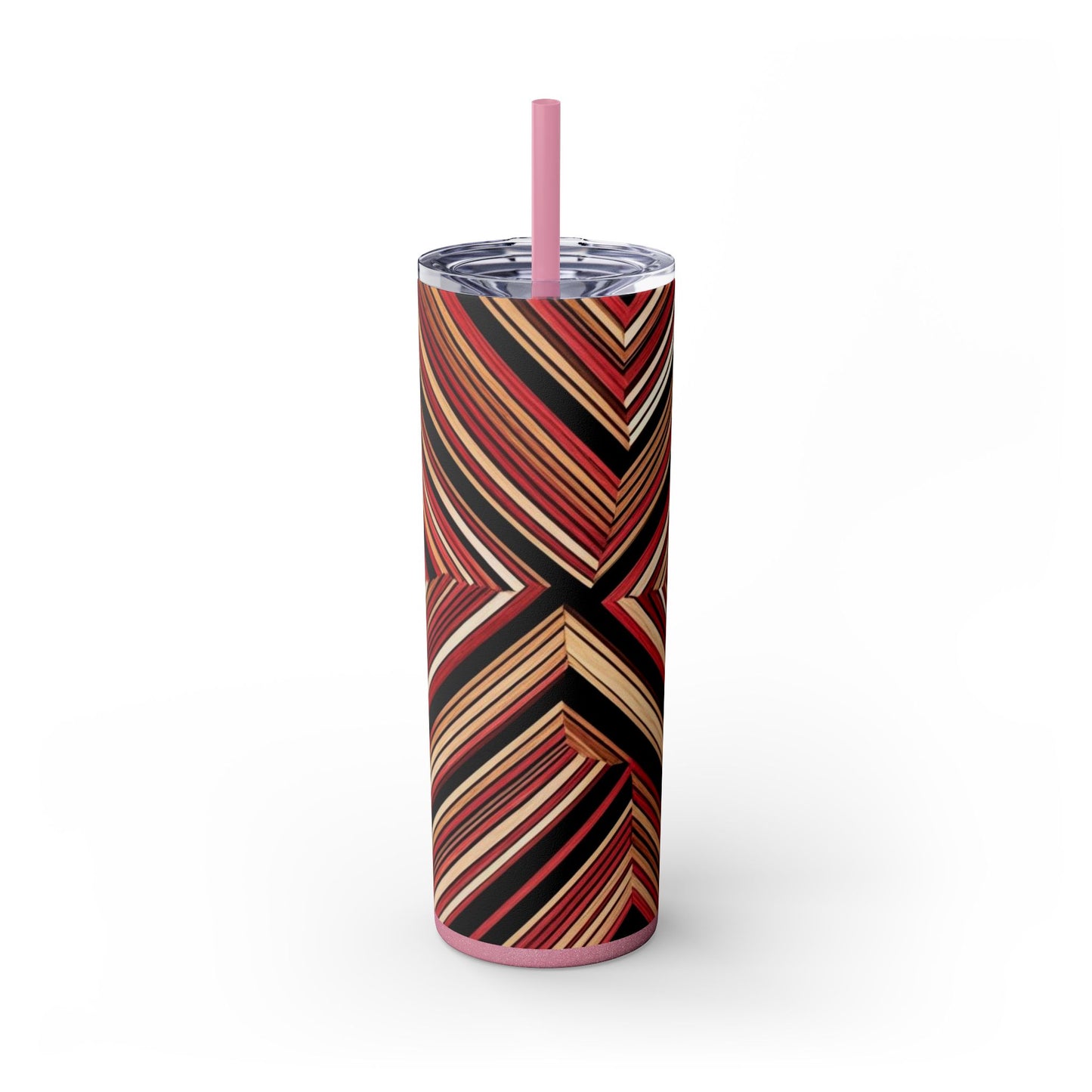 Optical Illusion Skinny Tumbler with Straw, 20oz