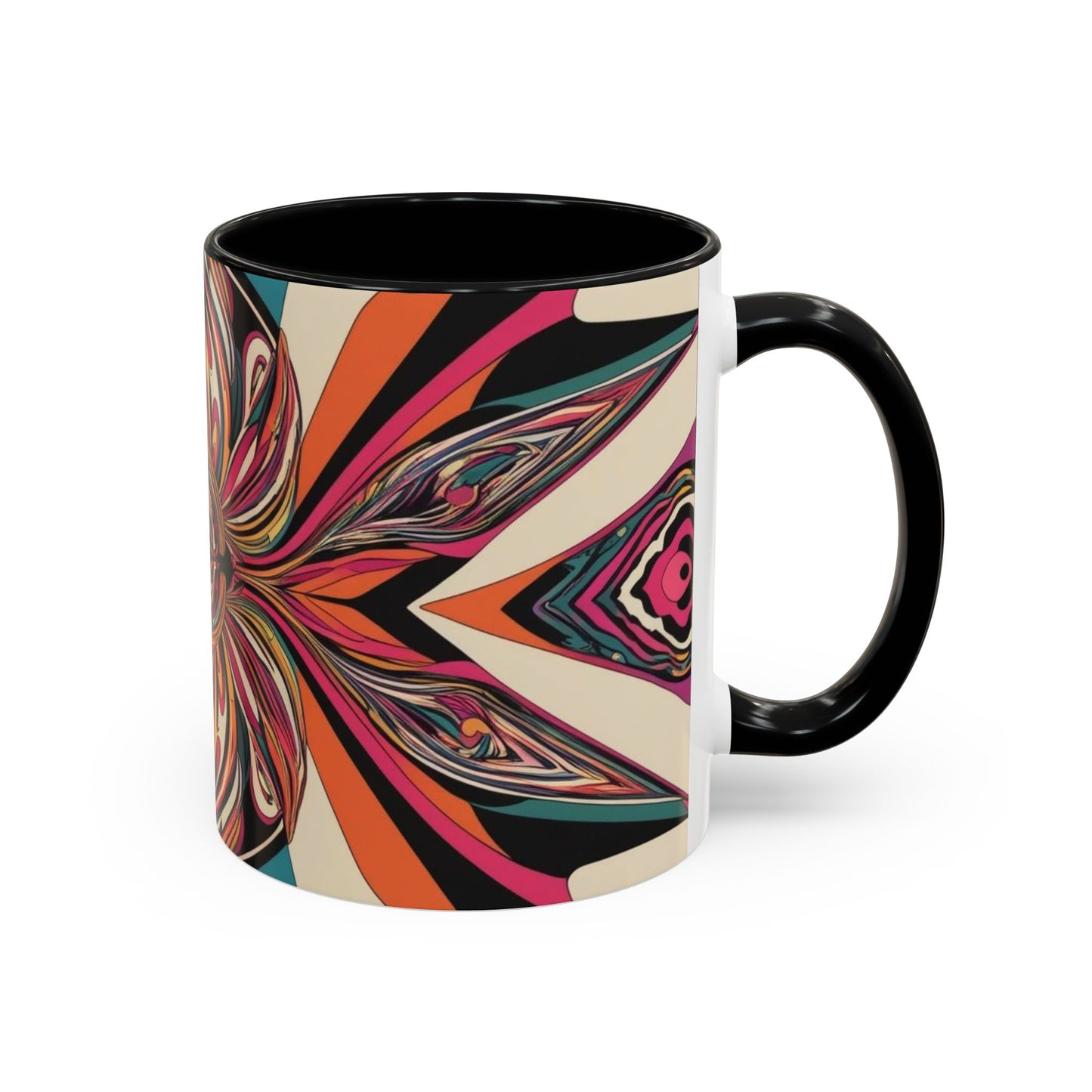 Optical Illusion Accent Mug – Ceramic Coffee Cup