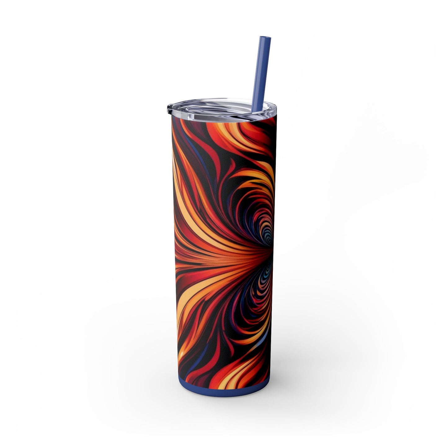 Optical Illusion Skinny Tumbler with Straw, 20oz
