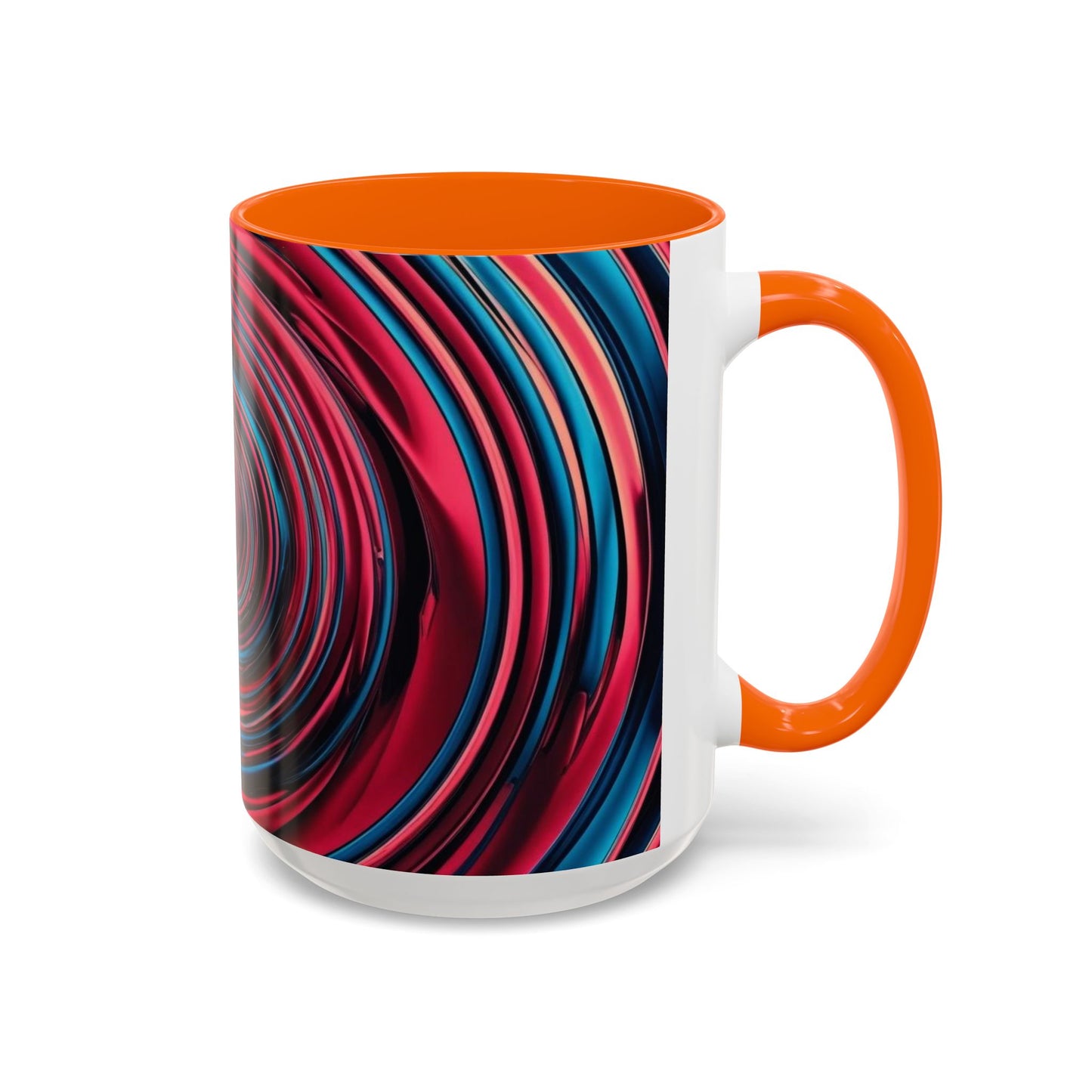 Optical Illusion Accent Mug – Ceramic Coffee Cup