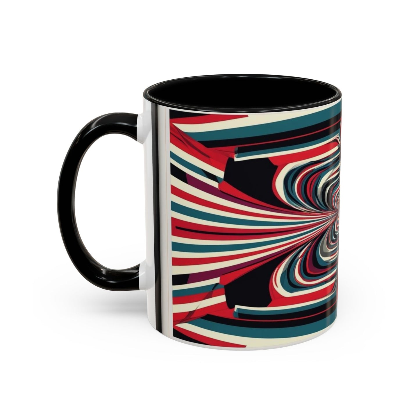 Optical Illusion Accent Mug – Ceramic Coffee Cup