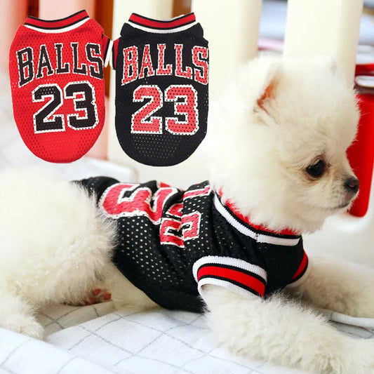 Maillot de basketball en maille pour chien, chat ou autre animal de compagnie
