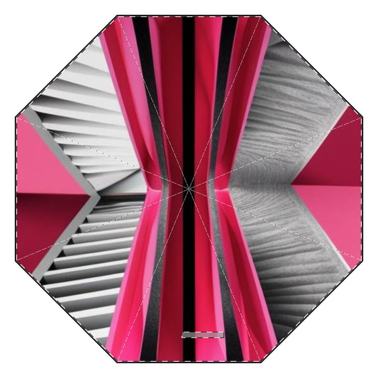Optical Illusion Semi-Automatic Foldable Umbrella