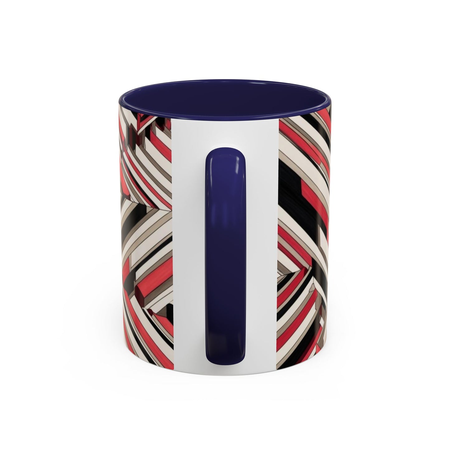 Optical Illusion Accent Mug – Ceramic Coffee Cup