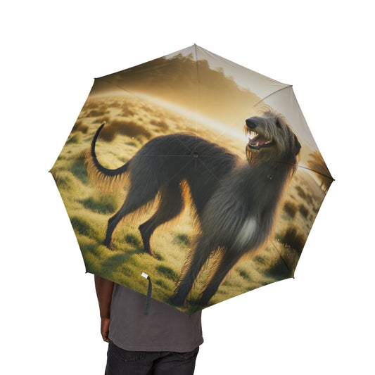 Scottish Deerhound Semi-Automatic Foldable Umbrella