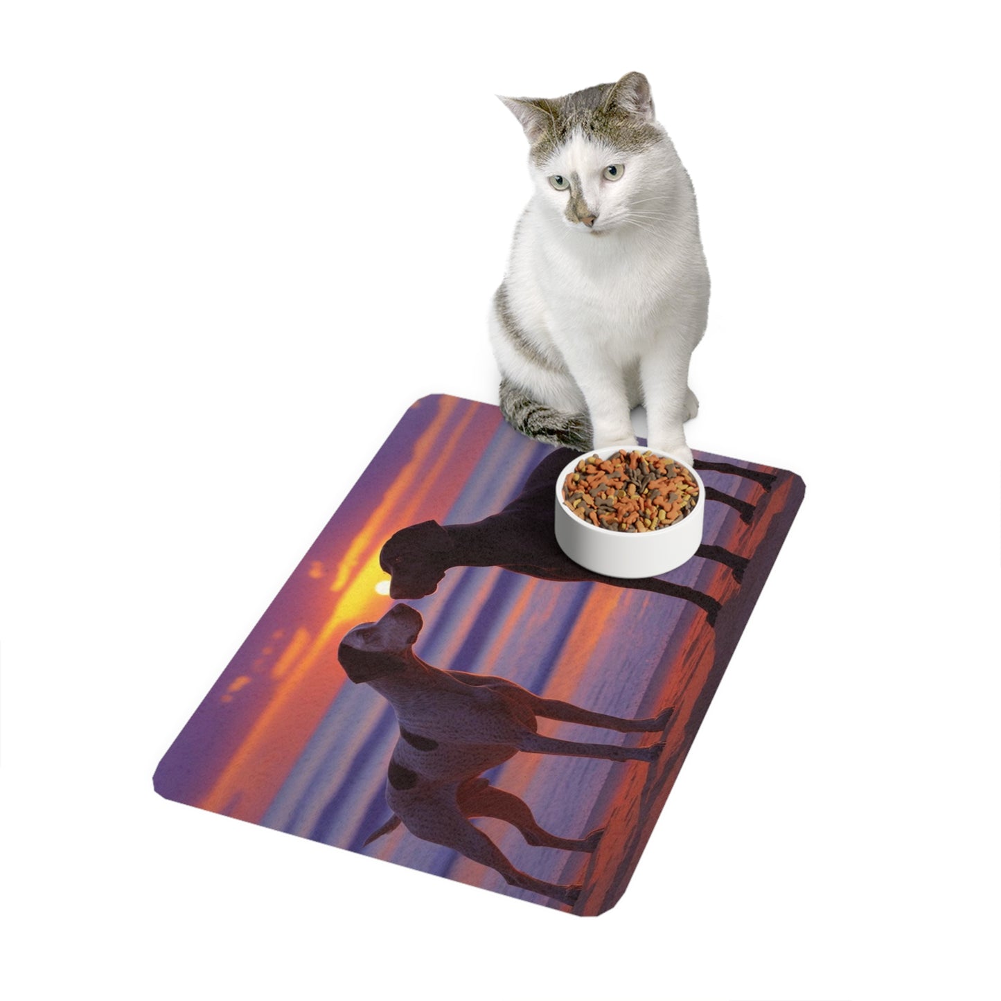 Pet Food Mat (12x18) - German Shorthaired Pointer Love