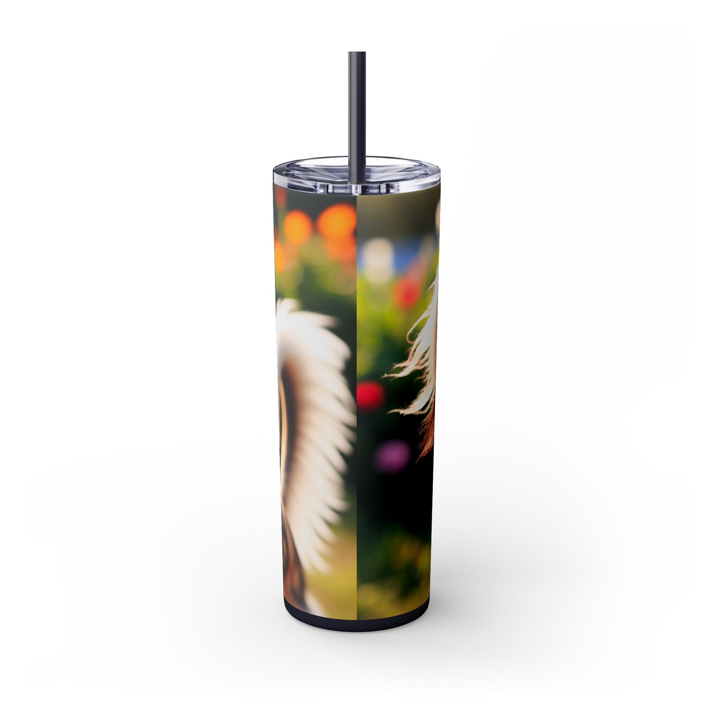 Saluki Skinny Tumbler with Straw, 20oz