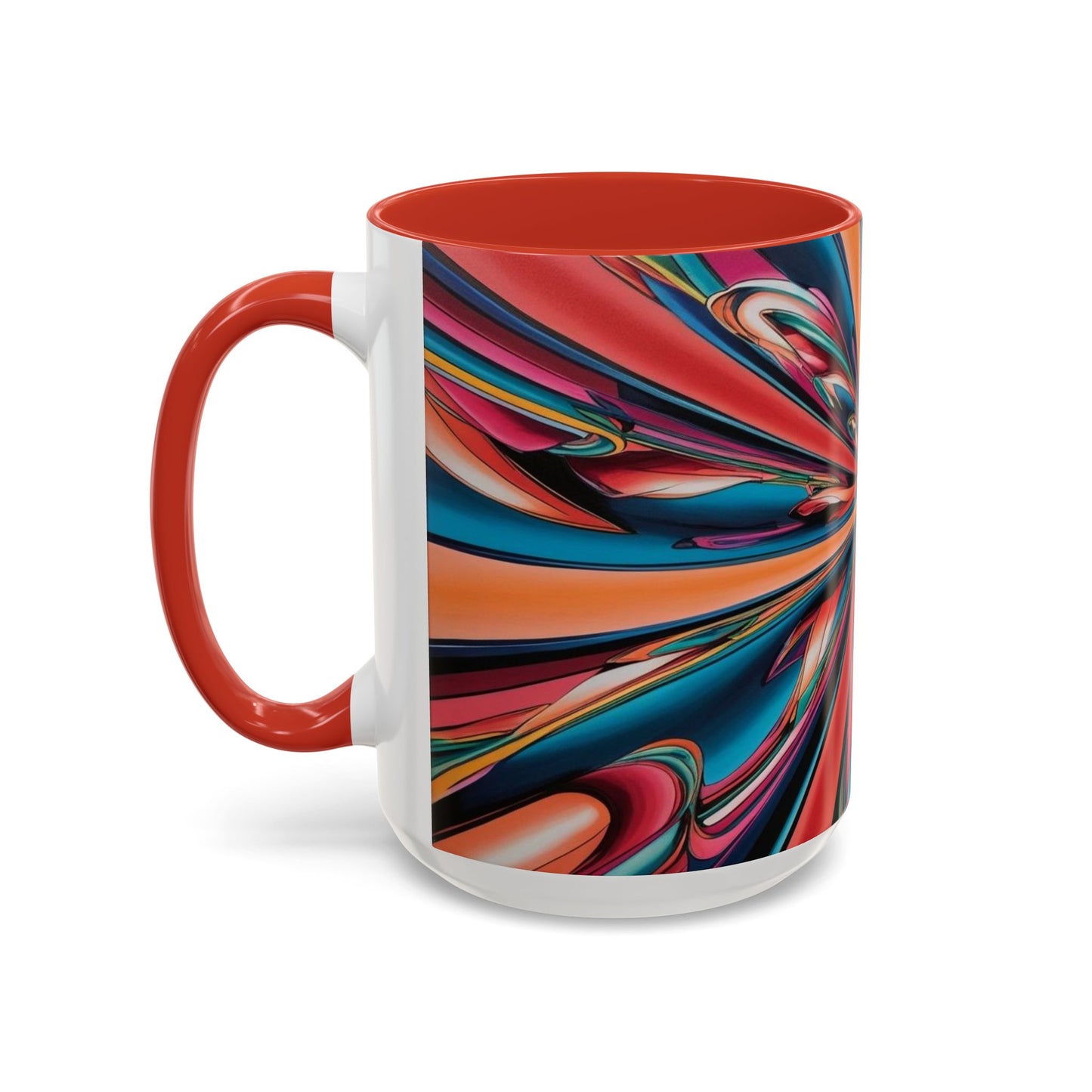 Optical Illusion Accent Mug – Ceramic Coffee Cup