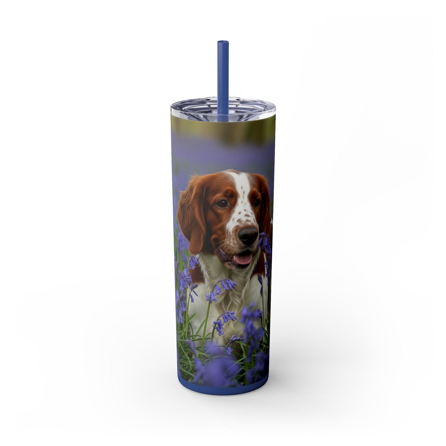 Welsh Springer Spaniel Skinny Tumbler with Straw, 20oz