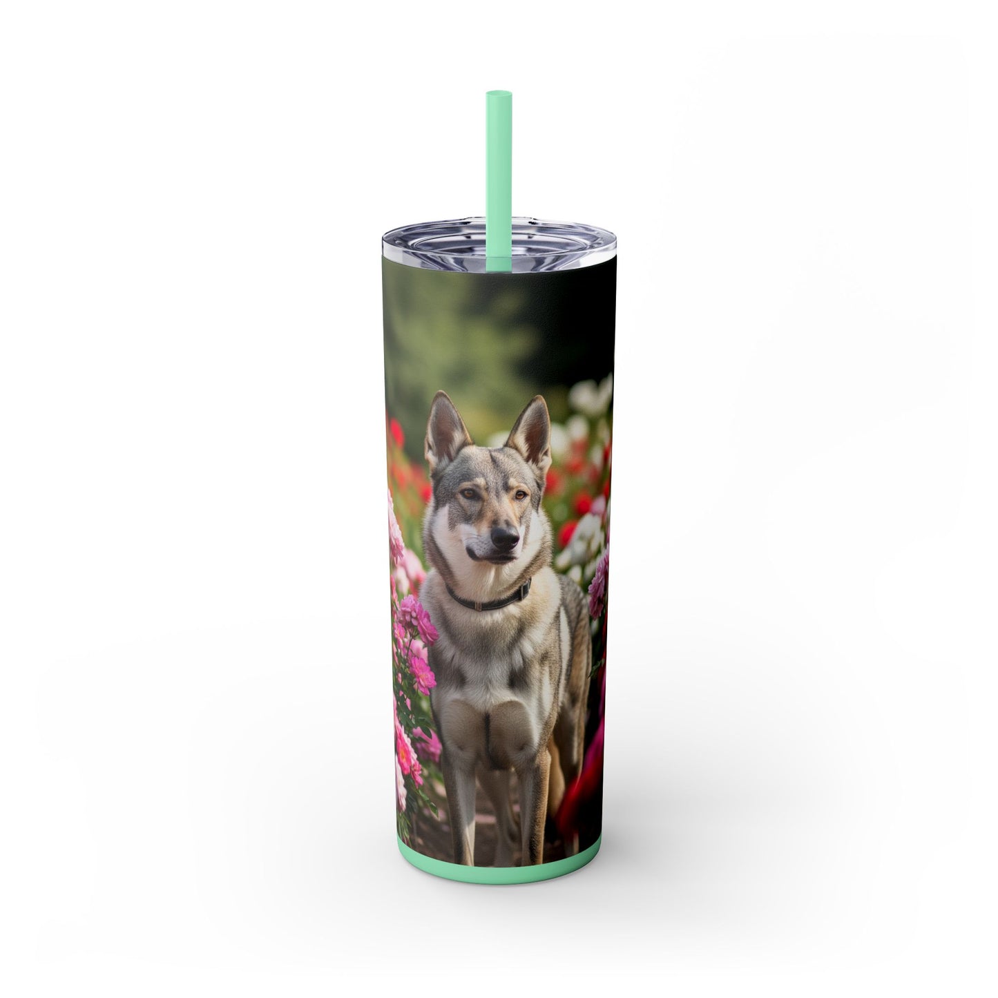 Skinny Tumbler with Straw – 20 oz Stainless Steel Cup
