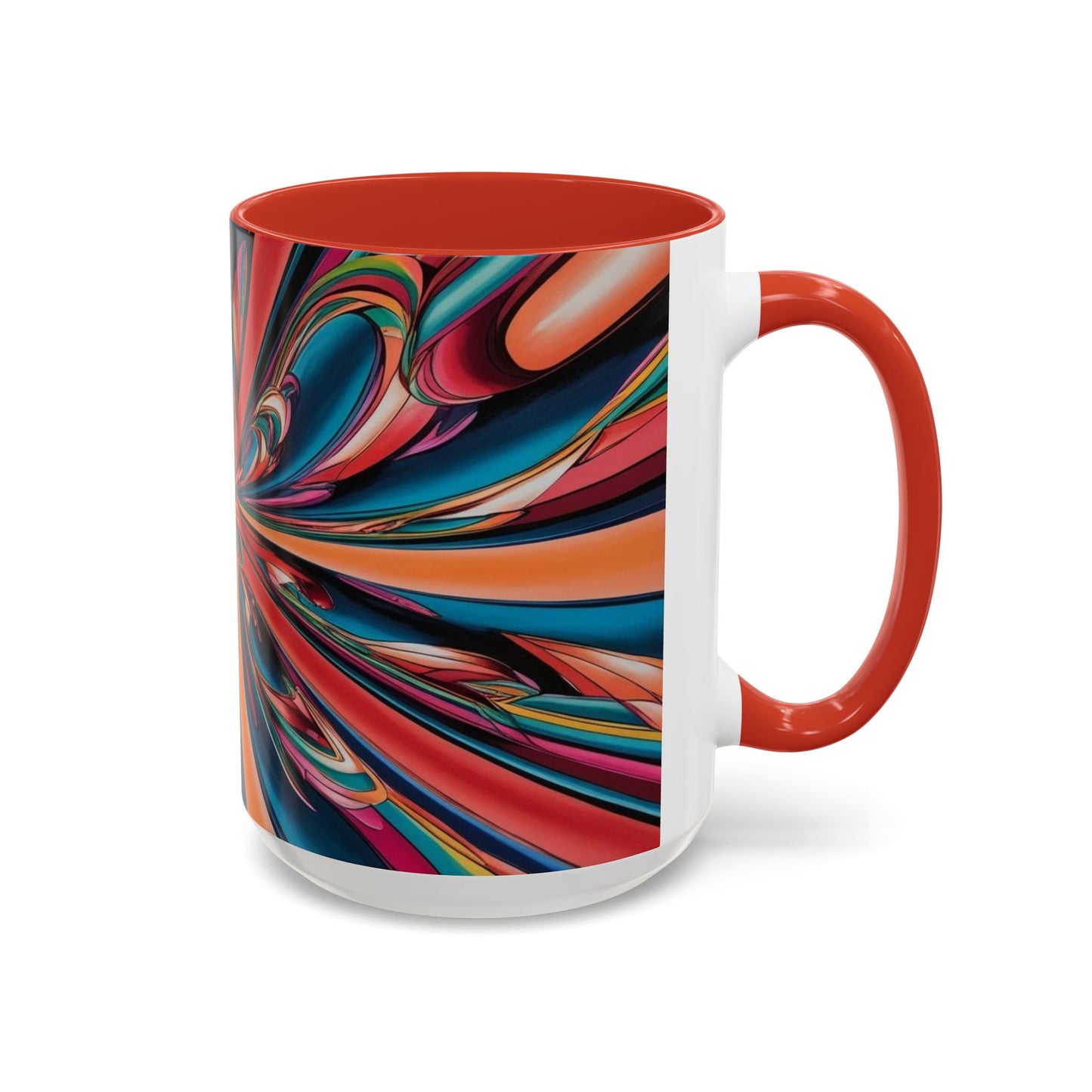 Optical Illusion Accent Mug – Ceramic Coffee Cup
