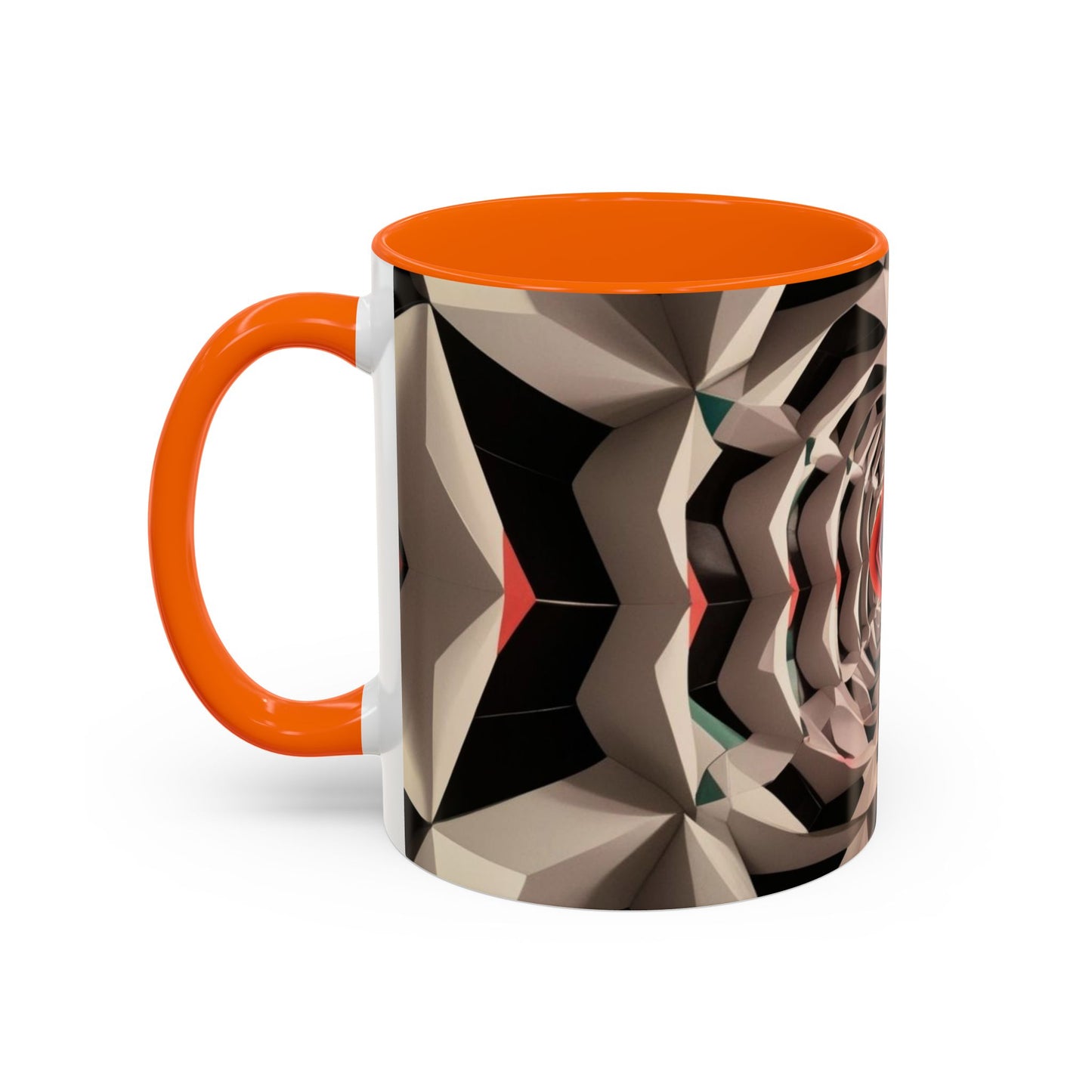 Optical Illusion Accent Mug – Ceramic Coffee Cup