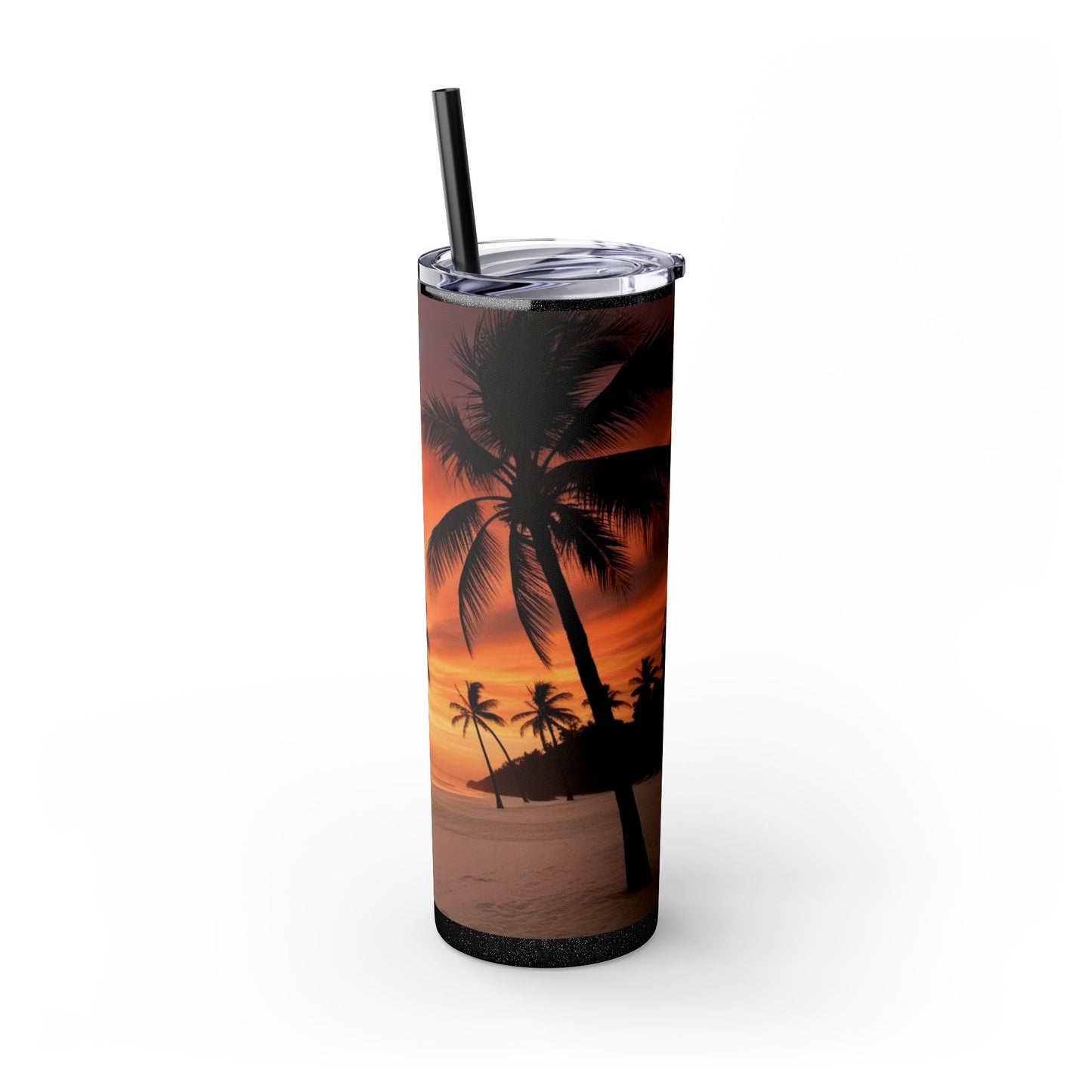 Brilliant Sunrise Skinny Tumbler with Straw, 20oz