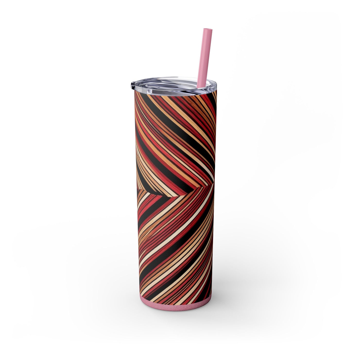 Optical Illusion Skinny Tumbler with Straw, 20oz