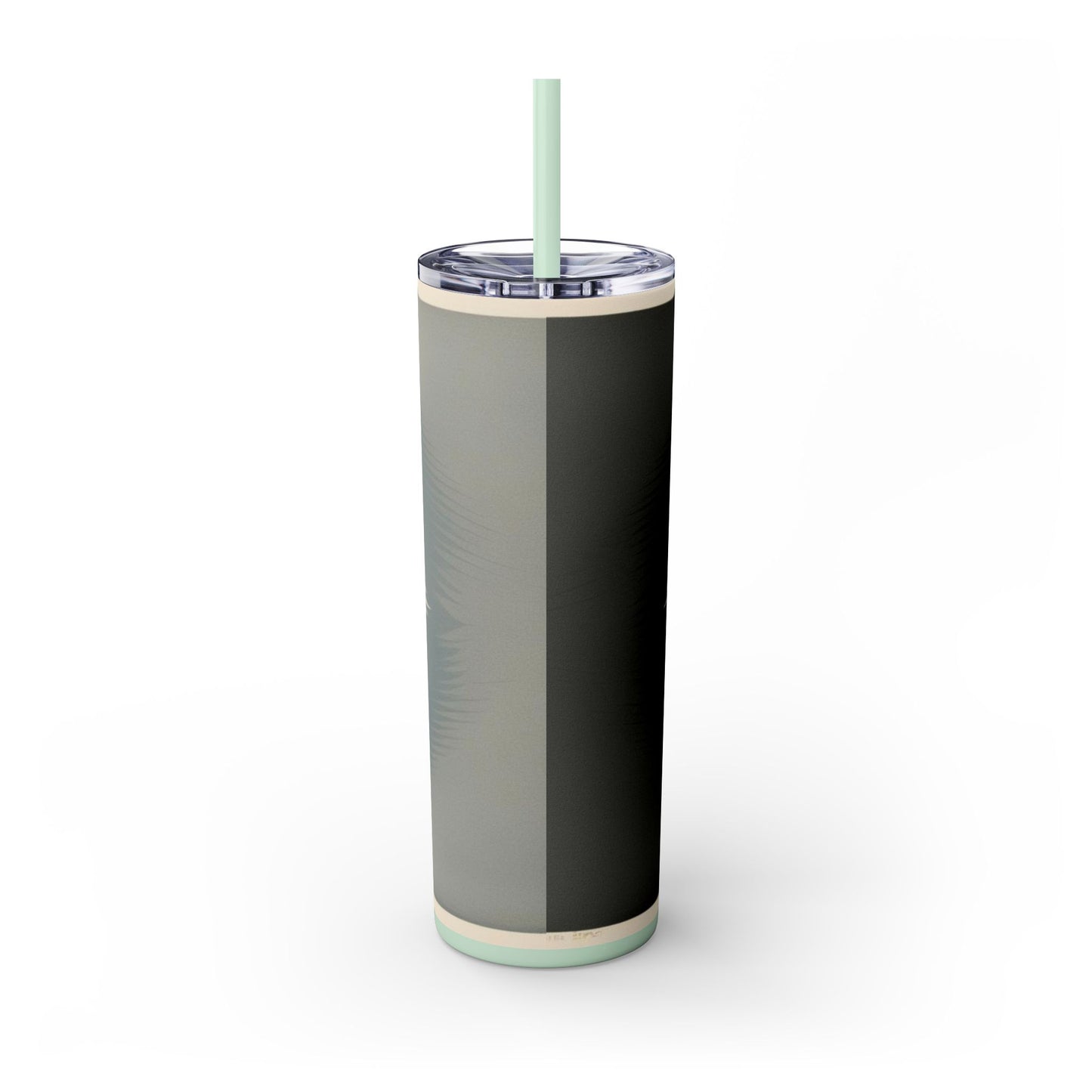 Optical Illusion Skinny Tumbler with Straw, 20oz