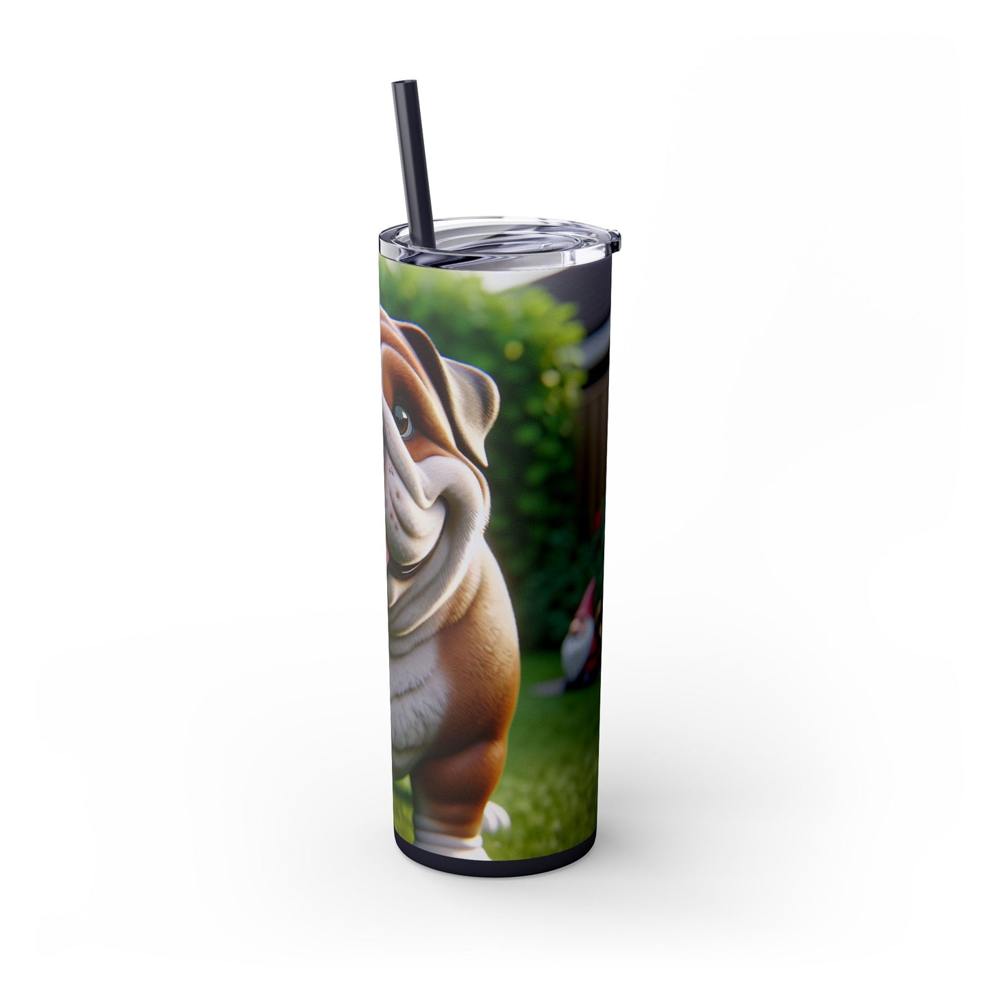 Olde English Bulldogge Tumbler with Straw, 20oz