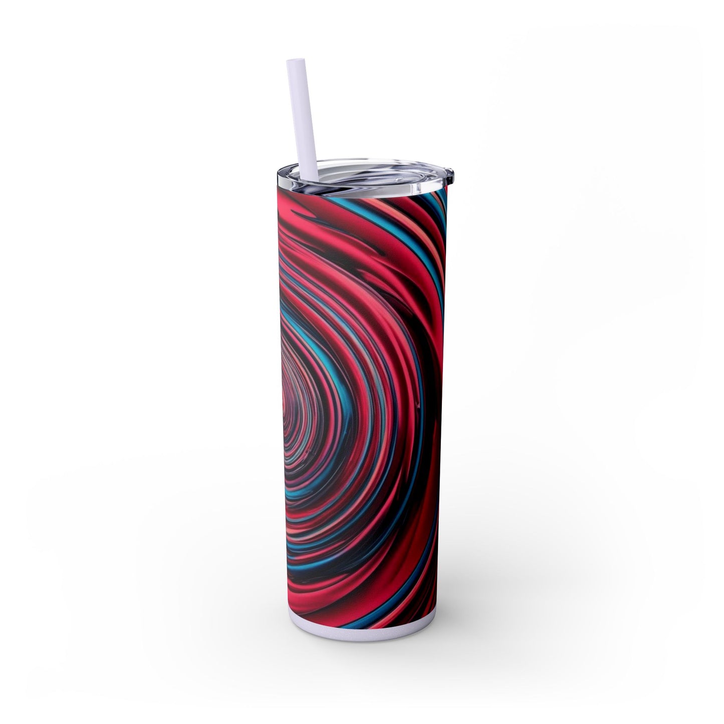 Optical Illusion Skinny Tumbler with Straw, 20oz