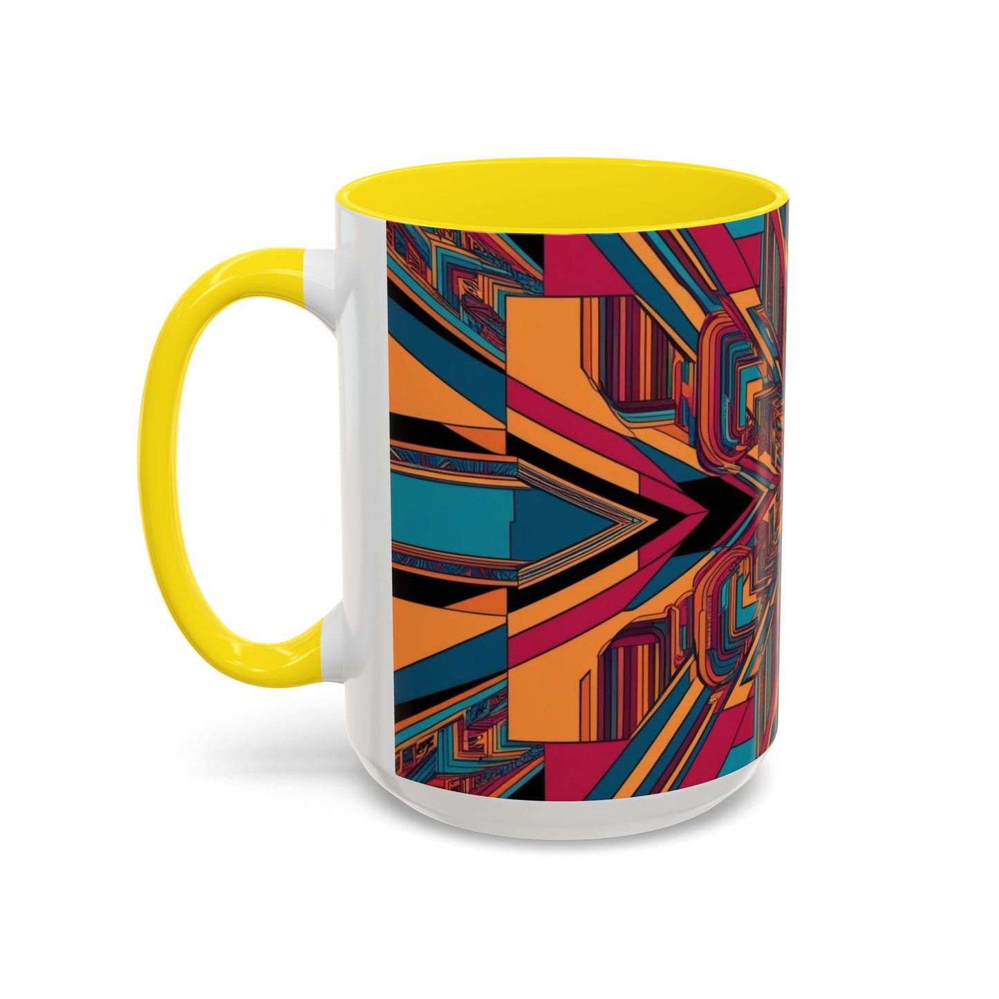 Optical Illusion Accent Mug – Ceramic Coffee Cup