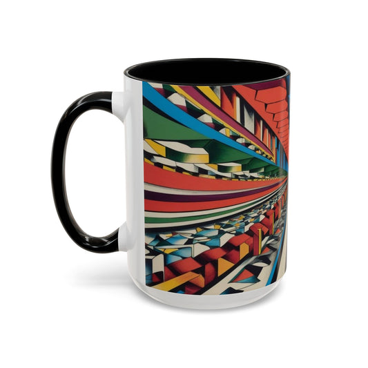 Optical Illusion Accent Mug – Ceramic Coffee Cup