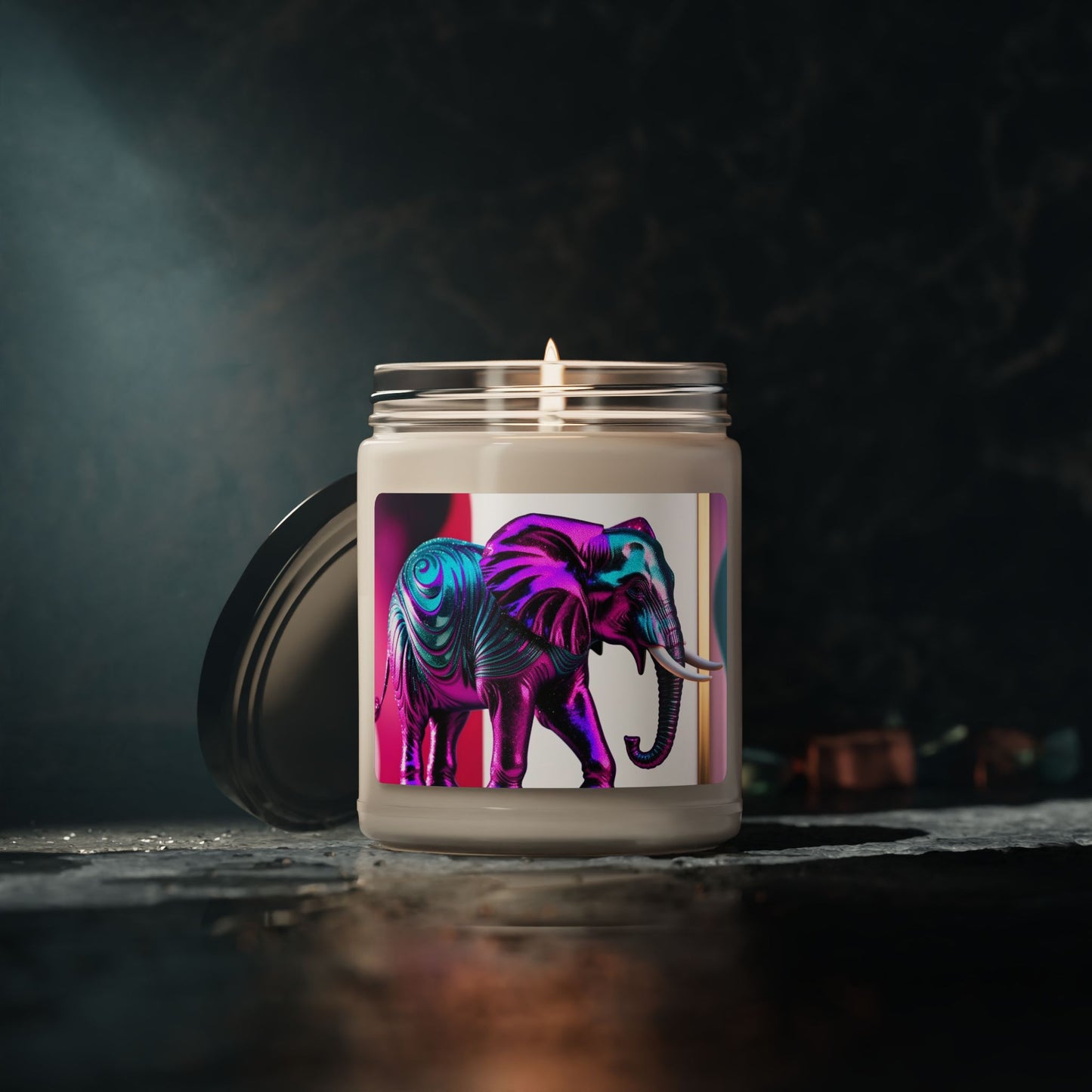 Psychedelic Elephant- Scented Soy Candle, 9oz