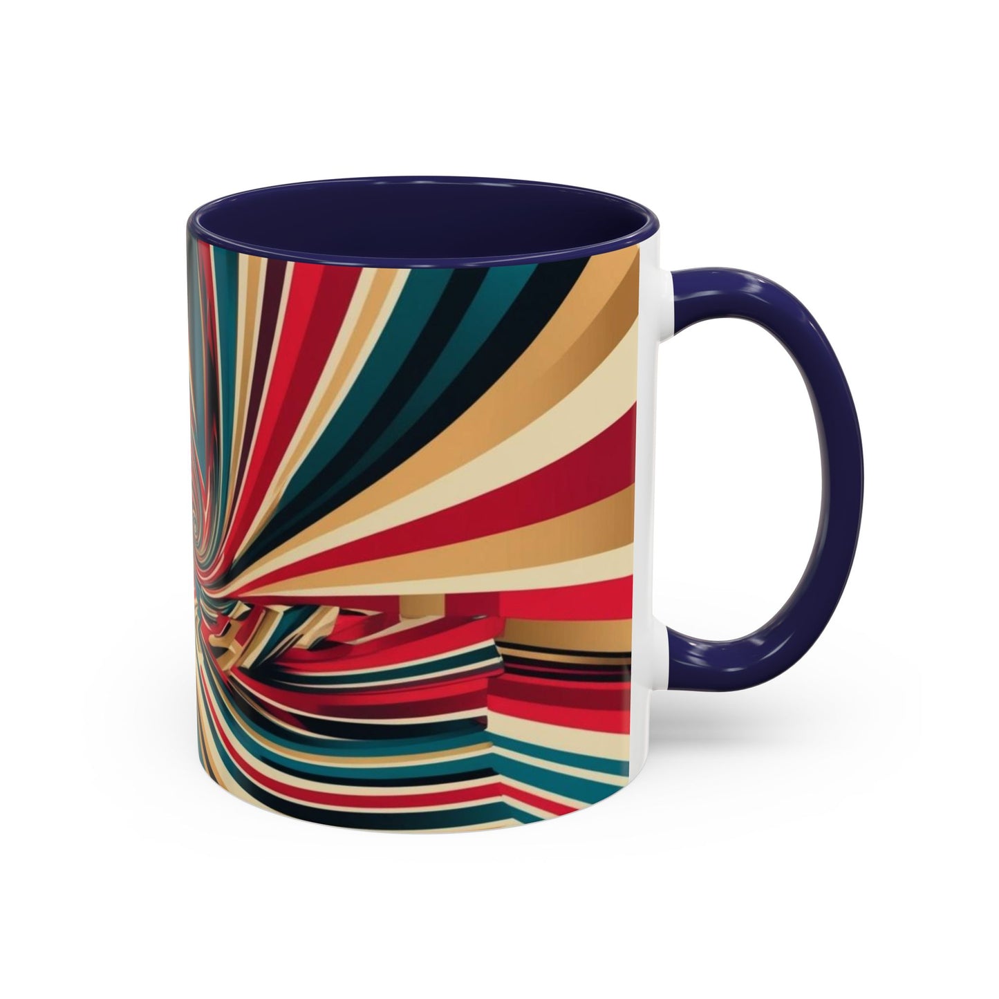 Optical Illusion Accent Mug – Ceramic Coffee Cup