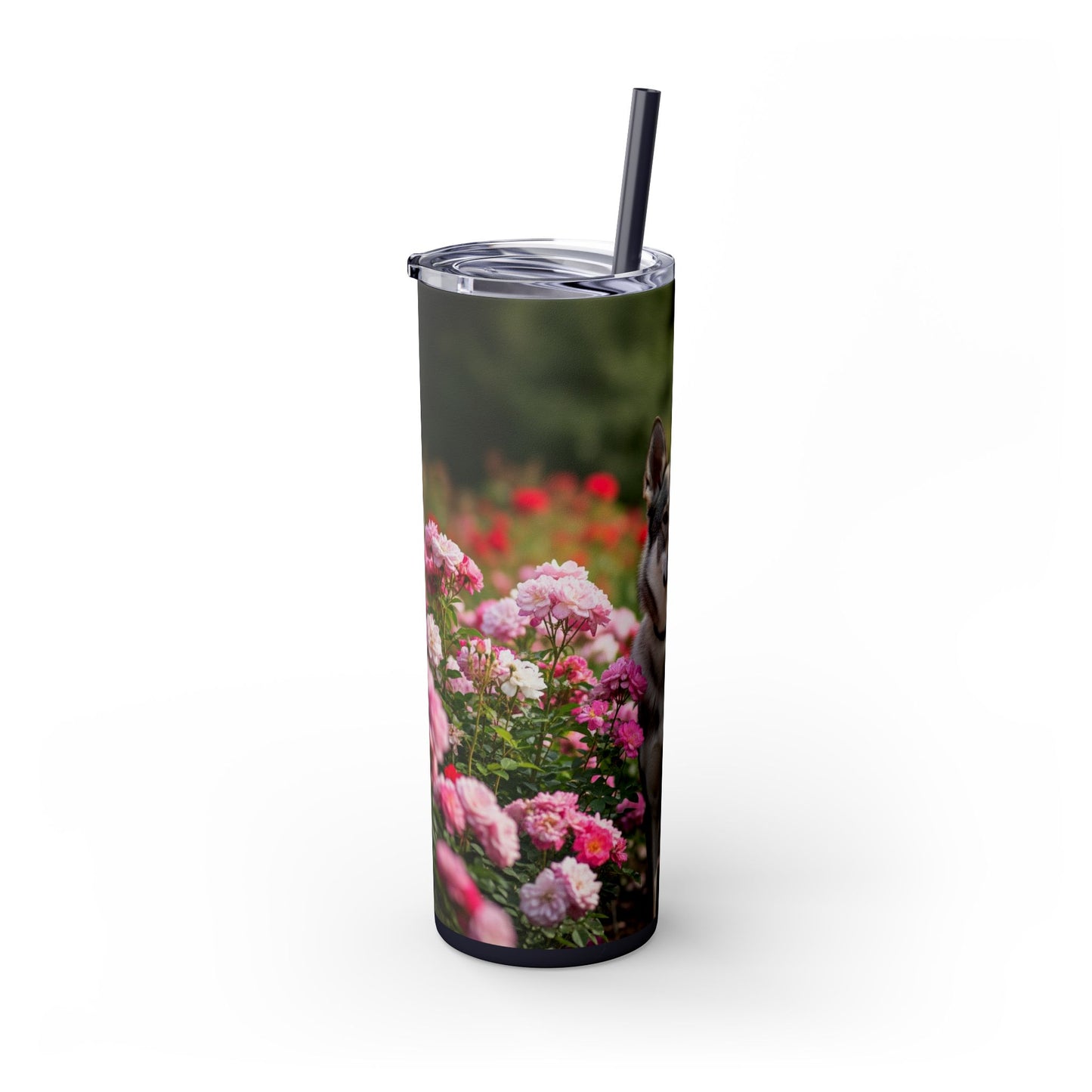 Skinny Tumbler with Straw – 20 oz Stainless Steel Cup