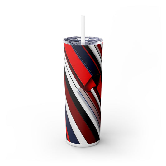 Optical Illusion Skinny Tumbler with Straw, 20oz