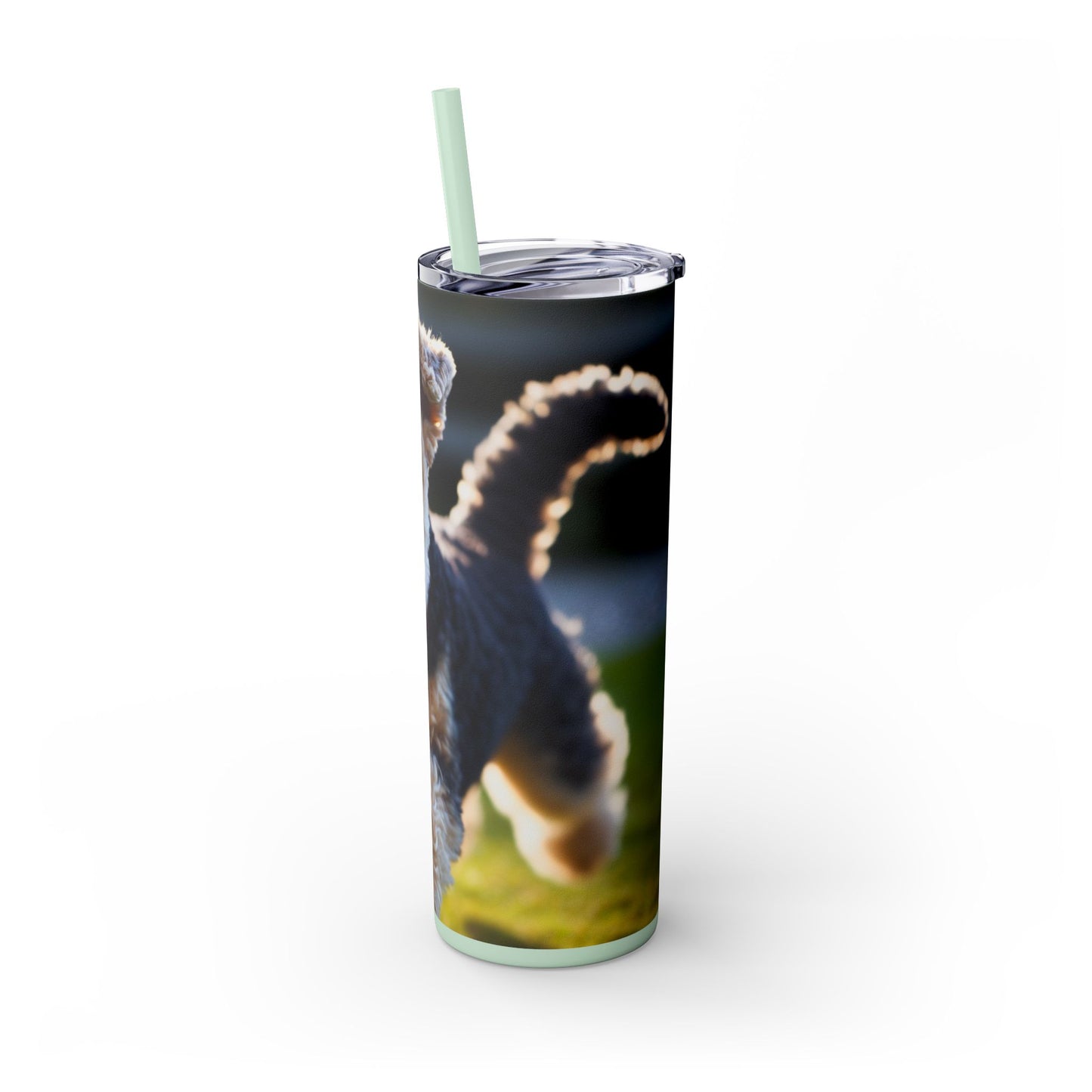 Lakeland Terrier Skinny Tumbler with Straw, 20oz