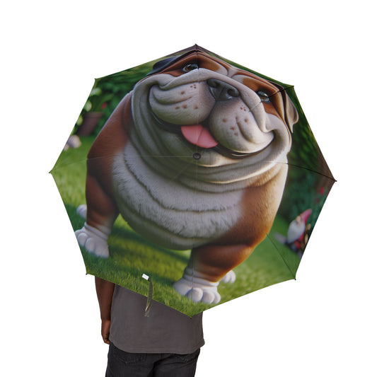 Olde English Bulldogge Semi-Automatic Foldable Umbrella