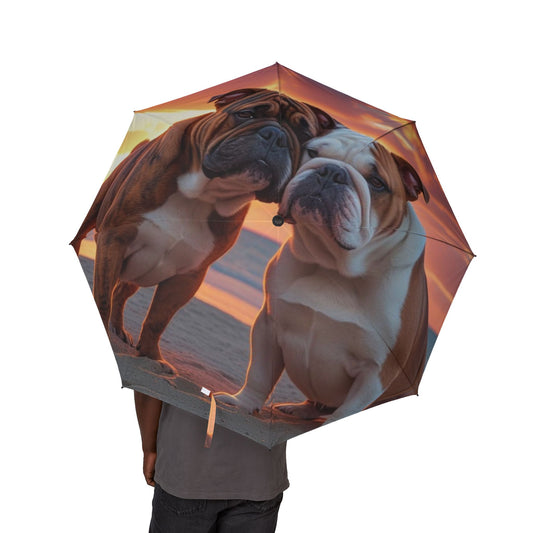 Bulldog Love Semi-Automatic Foldable Umbrella