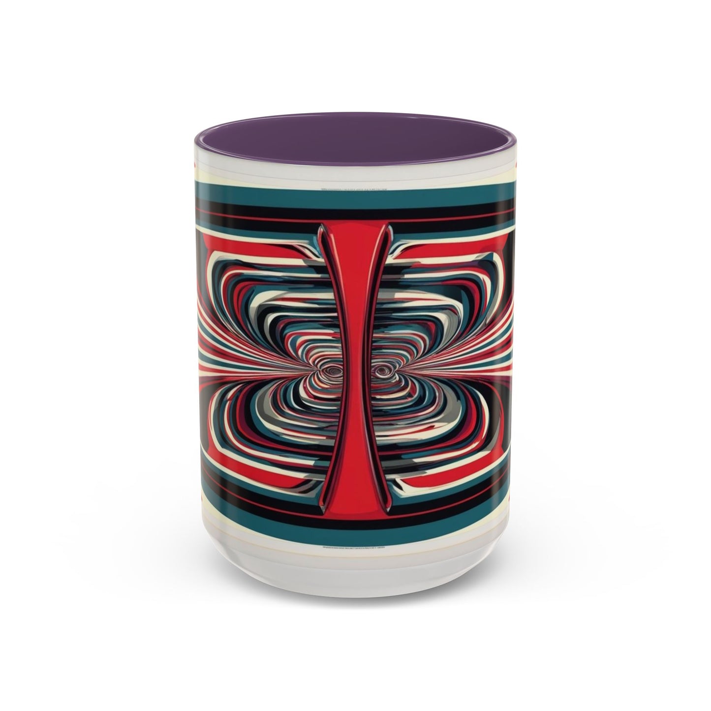 Optical Illusion Accent Mug – Ceramic Coffee Cup