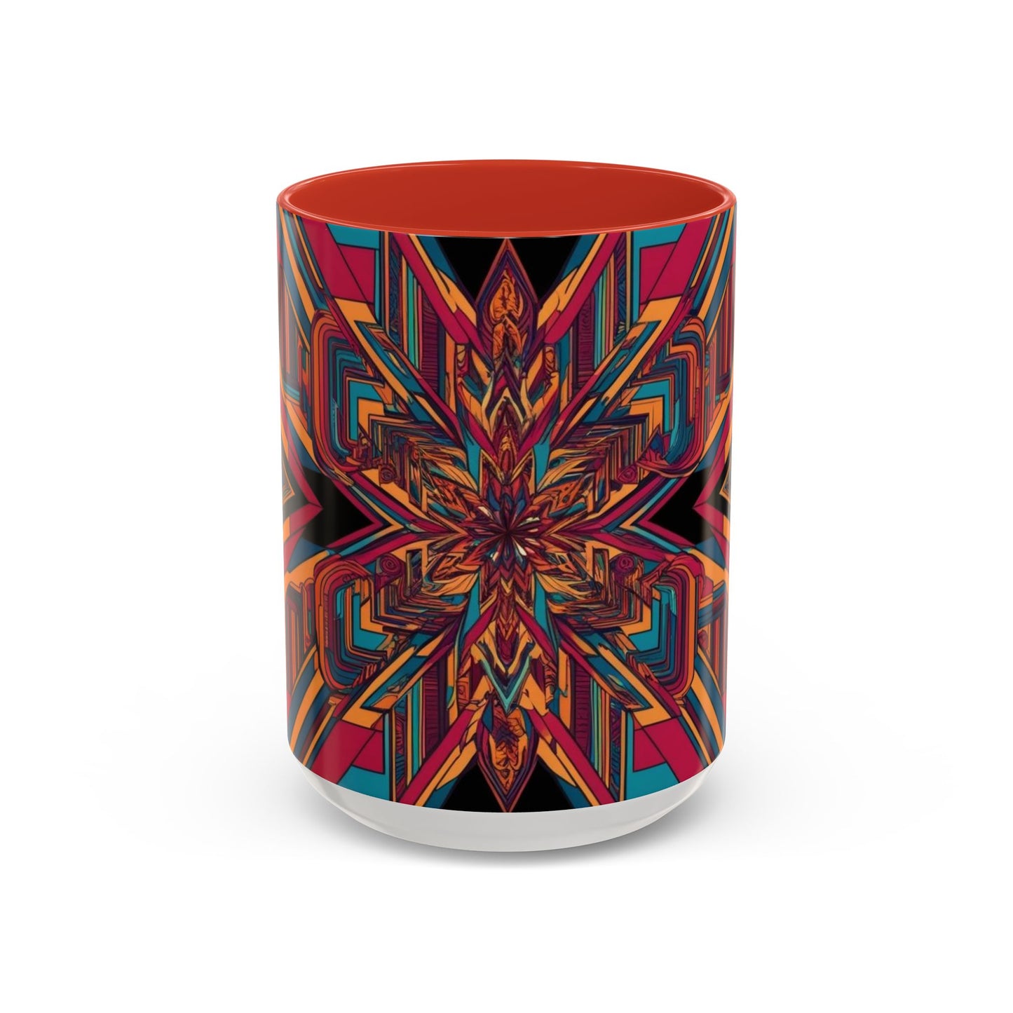 Optical Illusion Accent Mug – Ceramic Coffee Cup